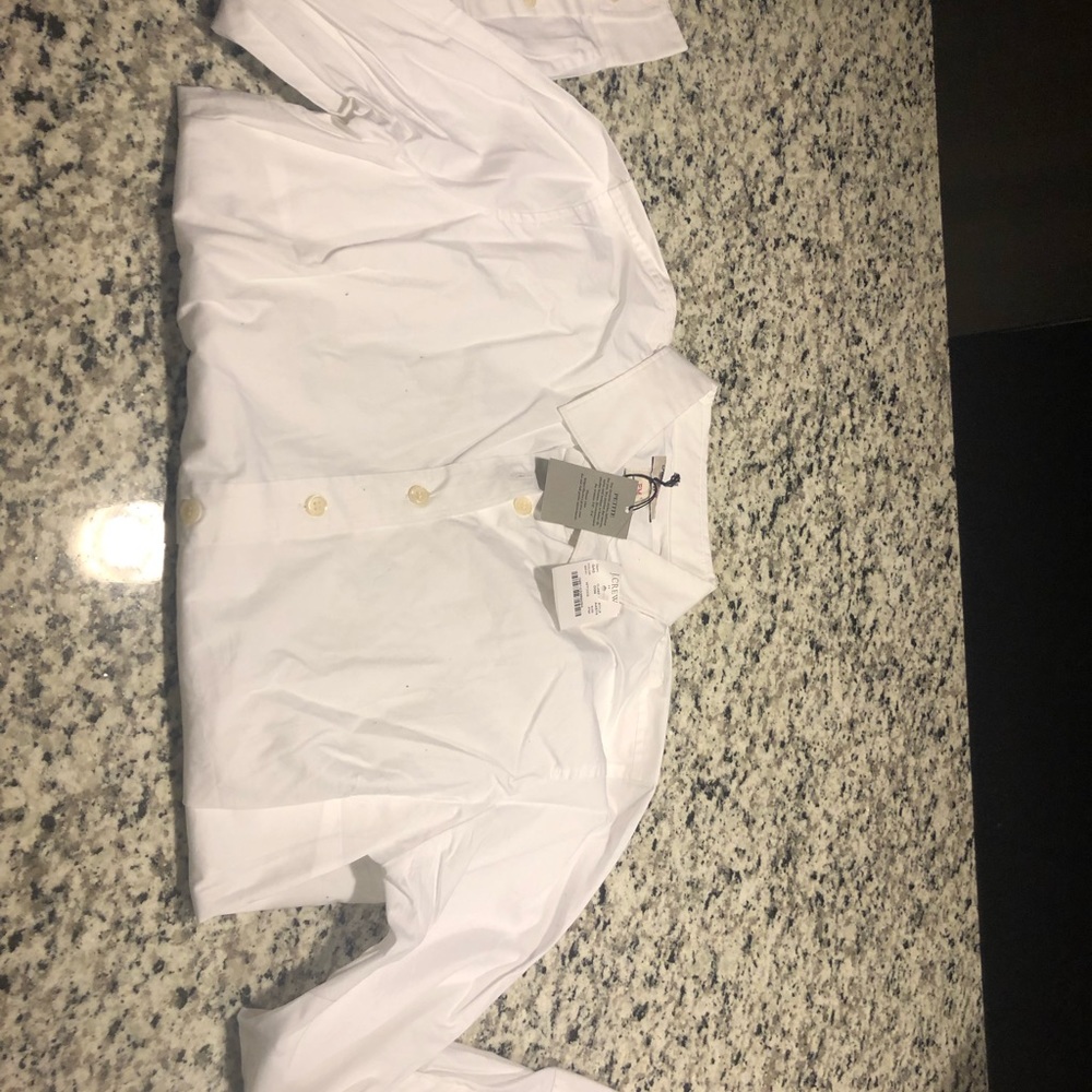 J Crew White Button Down Long Sleeve PM